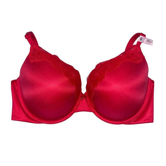 Victoria's Secret Body By Victoria Lace-Trim Perfect Shape Lined Bra Size 38DD - Picture 2 of 7